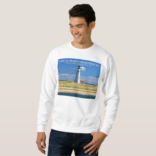 Great Point Lighthouse, Nantucket MA Sweatshirt (Vorne ganz)