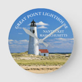 Great Point Lighthouse Nantucket MA Uhr (Vorderseite)