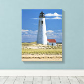 Great Point Lighthouse Nantucket MA Wrapped Canvas Leinwanddruck (Insitu (Holzboden))