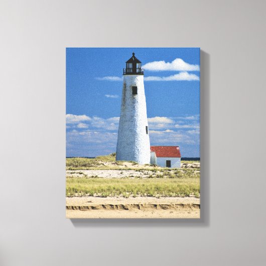 Great Point Lighthouse Nantucket MA Wrapped Canvas Leinwanddruck (Vorderseite)
