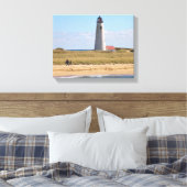 Great Point Lighthouse Nantucket MA Wrapped Canvas Leinwanddruck (Insitu (Schlafzimmer))