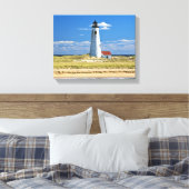 Great Point Lighthouse Nantucket MA Wrapped Canvas Leinwanddruck (Insitu (Schlafzimmer))