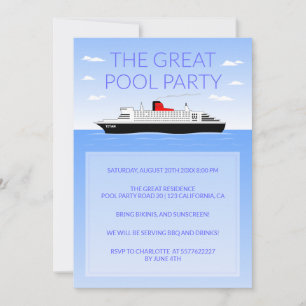Great Pool Party Einladung