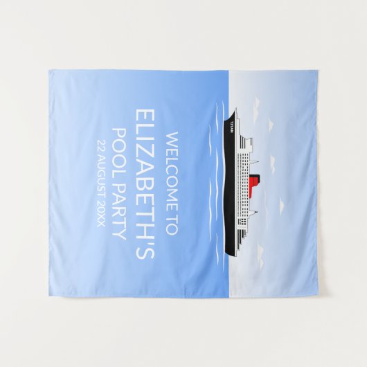 Great Pool Party Wandteppich (Vorderseite (Horizontal))