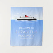 Great Pool Party Wandteppich (Vorderseite)