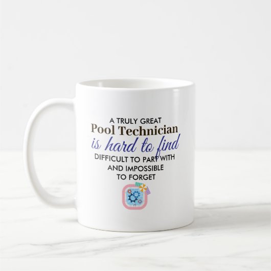 Great Pool Technician Personalized Name Gift Kaffeetasse (Links)
