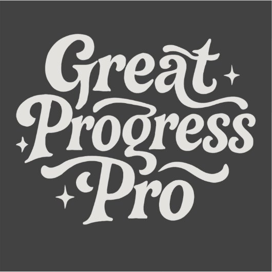 Great Progress Pro" Motivational Sticker  (Vorderseite)