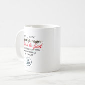 Great Project Manager Personalized Name Gift Kaffeetasse (Vorderseite Links)