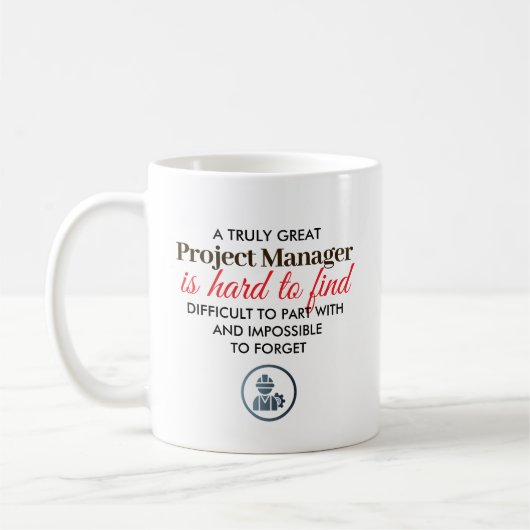 Great Project Manager Personalized Name Gift Kaffeetasse (Links)