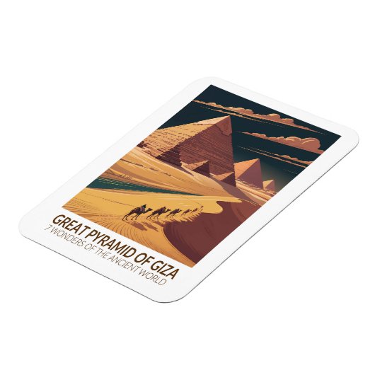 Great Pyramid of Giza Seven Wonders of the World Magnet (Linke Seite)