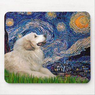 Great Pyrenäen 2 - Starry Night Mousepad