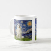 Great Pyrenäen 3 - Starry Night Kaffeetasse (Vorderseite Links)