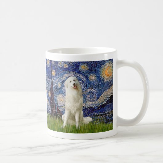 Great Pyrenäen 3 - Starry Night Kaffeetasse (Rechts)