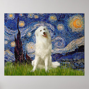 Great Pyrenäen 3 - Starry Night Poster