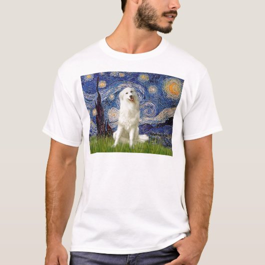Great Pyrenäen 3 - Starry Night T-Shirt (Vorderseite)