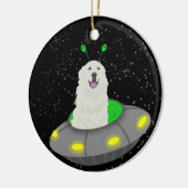 Great Pyrenäen Alien UFO Keramik Ornament (Links)