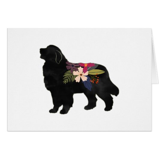 Great Pyrenäen Breed Boho Silhouette Card (Vorderseite (Horizontal))