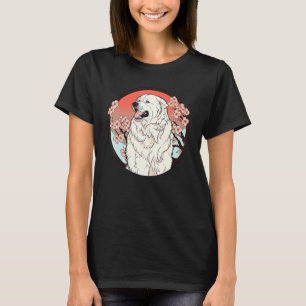 Great Pyrenäen Cherry Blossom Funny Dog Blume T-Shirt