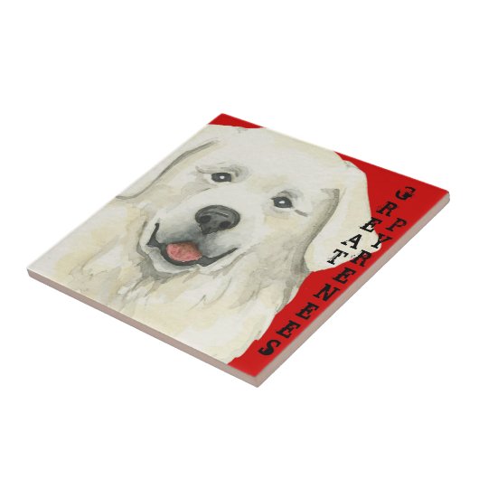 Great Pyrenäen Color Block Fliese (Seite)