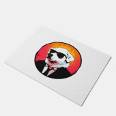 Great Pyrenäen Dog Businessman Fußmatte (Schrägansicht)