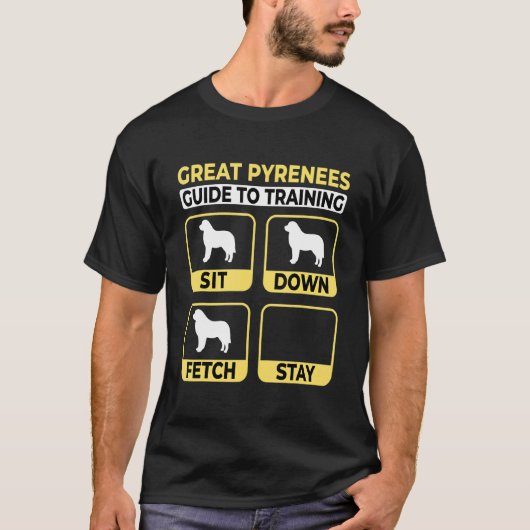 Great Pyrenäen Guide to Training Pyrenean Hund T-Shirt (Vorderseite)