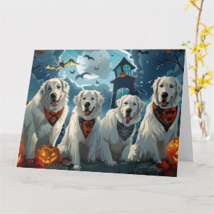Great Pyrenäen Halloween Spooky Karte