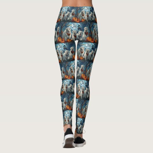 Great Pyrenäen Halloween Spooky Leggings (Rückseite)