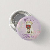 Great Pyrenäen Herzliche Mama Button (Vorne & Hinten)