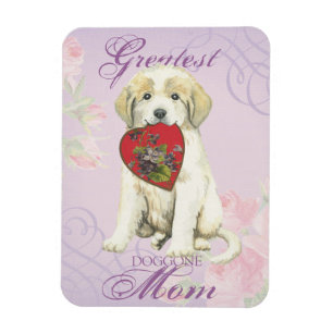 Great Pyrenäen Herzliche Mama Magnet