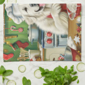 Great Pyrenäen Holiday Baker: Feierliche Weihnacht Geschirrtuch (Gefaltet)