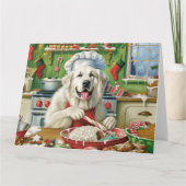 Great Pyrenäen Holiday Baker: Feierliche Weihnacht Karte (Vorderseite)