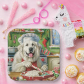 Great Pyrenäen Holiday Baker: Feierliche Weihnacht Pappteller (Party)