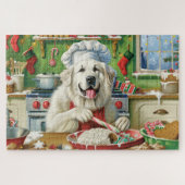 Great Pyrenäen Holiday Baker: Feierliche Weihnacht Puzzle (Horizontal)