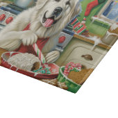 Great Pyrenäen Holiday Baker: Feierliche Weihnacht Schneidebrett (Ecke)