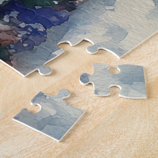 Great Pyrenäen Hund in Sledge Let it Snow Weihnach Puzzle (Seite)