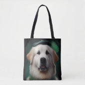 Great Pyrenäen Hund in St. Patrick's Day Dress Tasche (Vorderseite)
