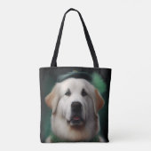 Great Pyrenäen Hund in St. Patrick's Day Dress Tasche (Rückseite)