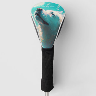 Great Pyrenäen Hund Schwimmen in Wasser 001 Golf Headcover