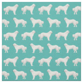 Great Pyrenäen Hund Türkis Stoff (Muster)