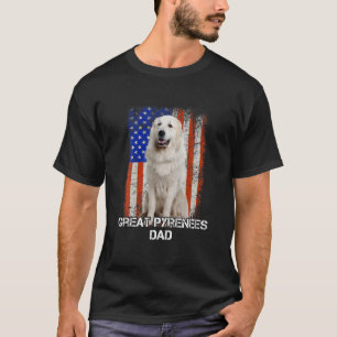 Great Pyrenäen Hund Vater Vatertag Amerikanische  T-Shirt