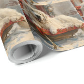 Great Pyrenäen Hund Weihnachten Feierliche Geschenkpapier (Rolleneckpunkt)