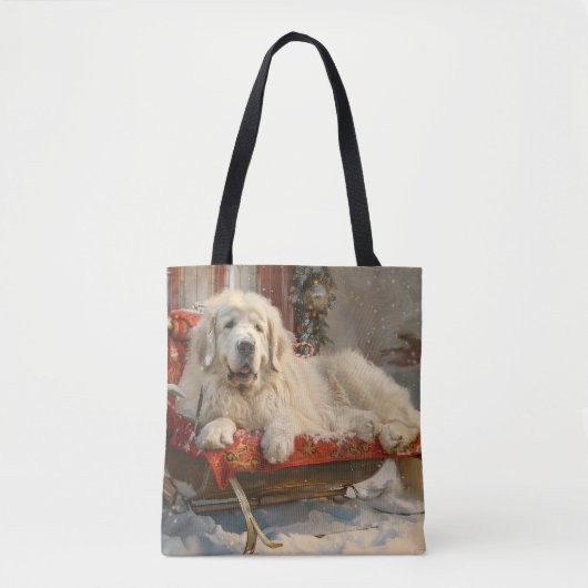 Great Pyrenäen Hund Weihnachten Feierliche Tasche (Vorderseite)