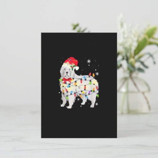 Great Pyrenäen Hund Weihnachten Weihnachten Weihna Einladung (Stehend Vorderseite)