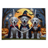 Great Pyrenäen Hunde Pumpkin Halloween Funny Große Geschenktüte (Vorderseite)