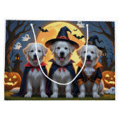 Great Pyrenäen Hunde Pumpkin Halloween Funny Große Geschenktüte (Rückseite)