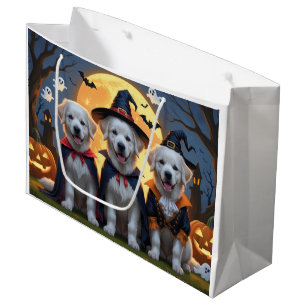 Great Pyrenäen Hunde Pumpkin Halloween Funny Große Geschenktüte