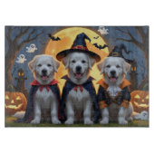 Great Pyrenäen Hunde Pumpkin Halloween Funny Schneidebrett (Vorderseite)