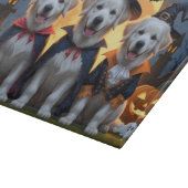 Great Pyrenäen Hunde Pumpkin Halloween Funny Schneidebrett (Ecke)
