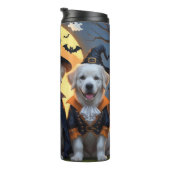 Great Pyrenäen Hunde Pumpkin Halloween Funny Thermosbecher (Nach rechts gedreht)