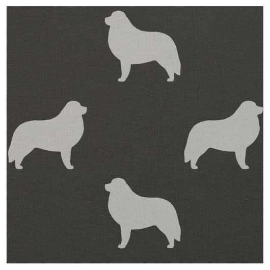 Great Pyrenäen Hunde Silhouetten Muster Stoff (Nahaufnahme)